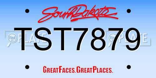 TST7879 South Dakota License Plate