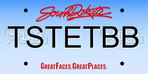 TSTETBB South Dakota License Plate