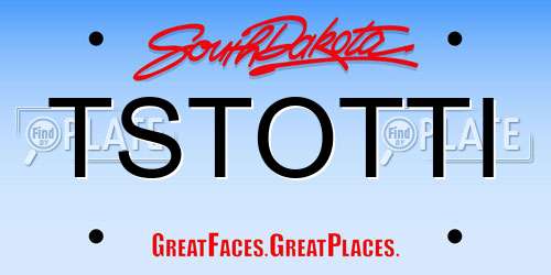 TSTOTTI South Dakota License Plate