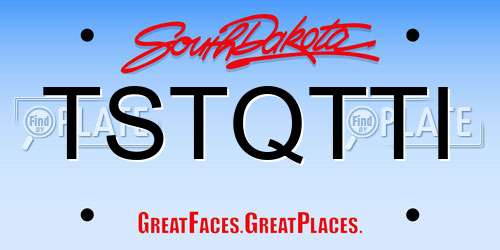 TSTQTTI South Dakota License Plate