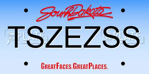 TSZEZSS South Dakota License Plate