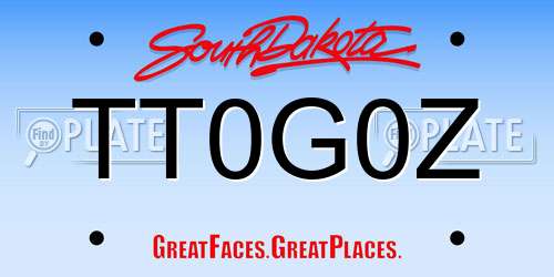 TT0G0Z South Dakota License Plate