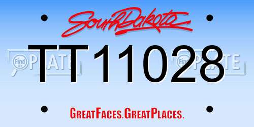 TT11028 South Dakota License Plate