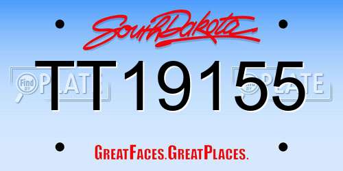 TT19155 South Dakota License Plate