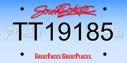 TT19185 South Dakota License Plate