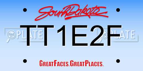 TT1E2F South Dakota License Plate
