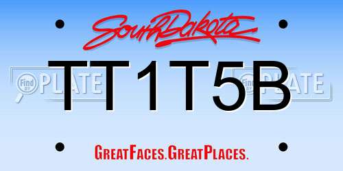 TT1T5B South Dakota License Plate