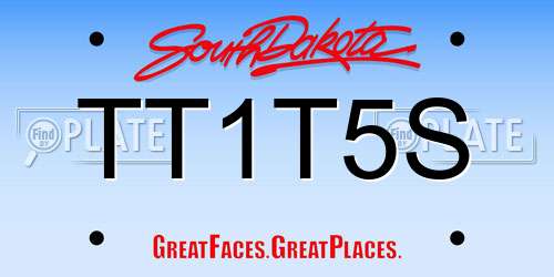 TT1T5S South Dakota License Plate