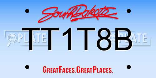 TT1T8B South Dakota License Plate