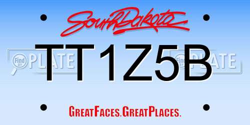 TT1Z5B South Dakota License Plate