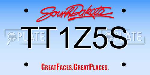 TT1Z5S South Dakota License Plate