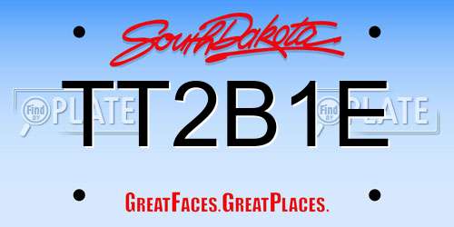 TT2B1E South Dakota License Plate
