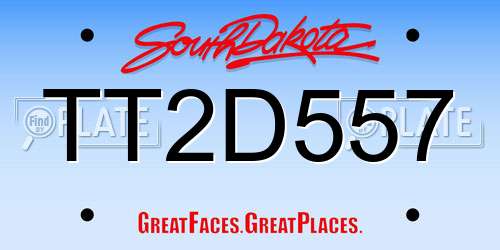 TT2D557 South Dakota License Plate