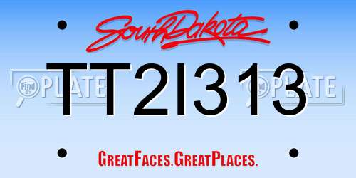 TT2I313 South Dakota License Plate