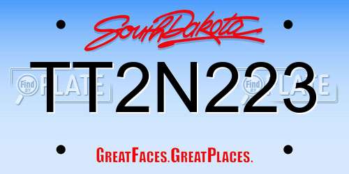 TT2N223 South Dakota License Plate