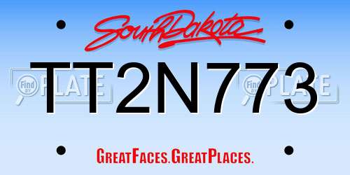 TT2N773 South Dakota License Plate