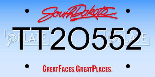 TT2O552 South Dakota License Plate