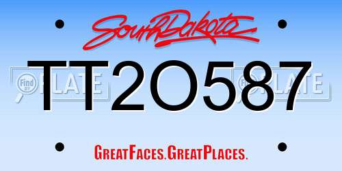 TT2O587 South Dakota License Plate