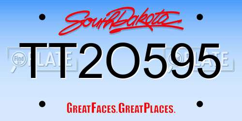 TT2O595 South Dakota License Plate
