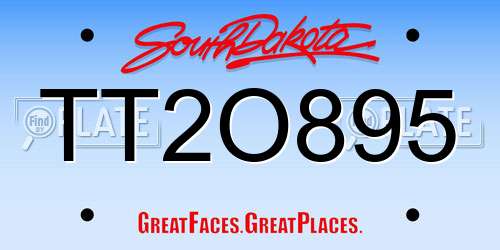 TT2O895 South Dakota License Plate