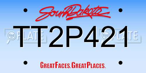 TT2P421 South Dakota License Plate