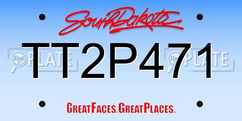 TT2P471 South Dakota License Plate