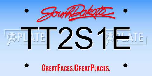 TT2S1E South Dakota License Plate