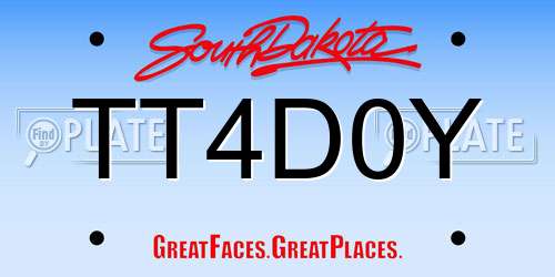 TT4D0Y South Dakota License Plate