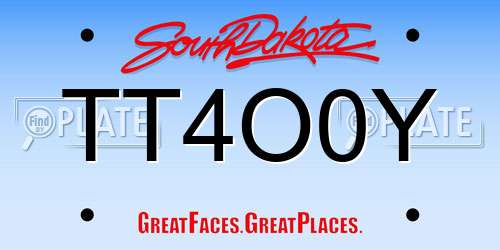 TT4O0Y South Dakota License Plate