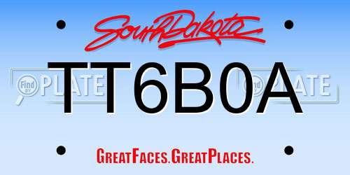 TT6B0A South Dakota License Plate