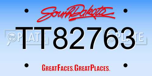 TT82763 South Dakota License Plate