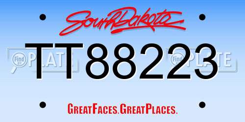 TT88223 South Dakota License Plate