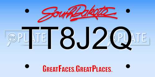TT8J2Q South Dakota License Plate