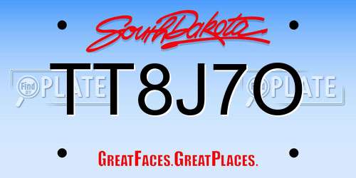TT8J7O South Dakota License Plate
