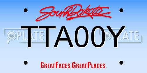 TTA00Y South Dakota License Plate