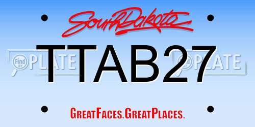 TTAB27 South Dakota License Plate