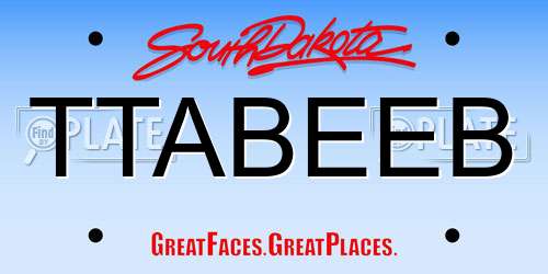 TTABEEB South Dakota License Plate