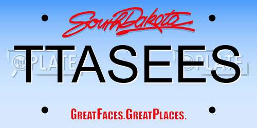 TTASEES South Dakota License Plate