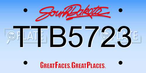 TTB5723 South Dakota License Plate