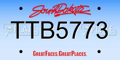 TTB5773 South Dakota License Plate