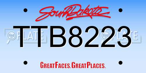 TTB8223 South Dakota License Plate