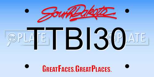 TTBI30 South Dakota License Plate