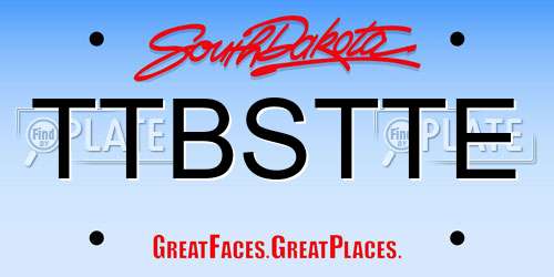 TTBSTTE South Dakota License Plate