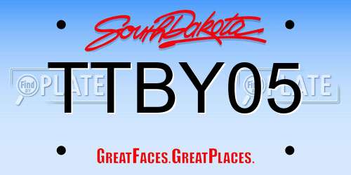 TTBY05 South Dakota License Plate