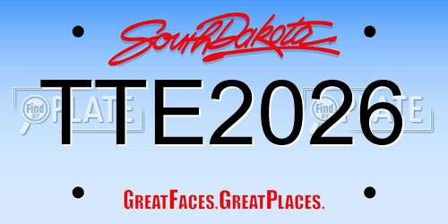 TTE2026 South Dakota License Plate