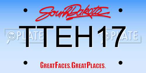 TTEH17 South Dakota License Plate