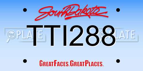 TTI288 South Dakota License Plate