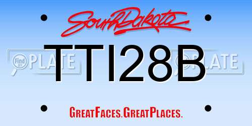 TTI28B South Dakota License Plate