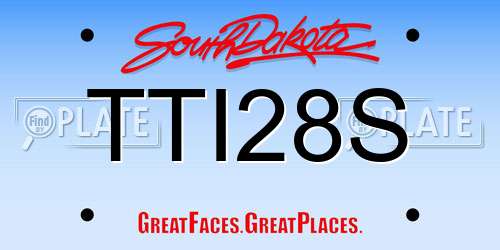 TTI28S South Dakota License Plate