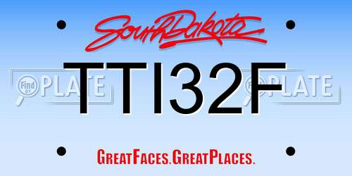 TTI32F South Dakota License Plate